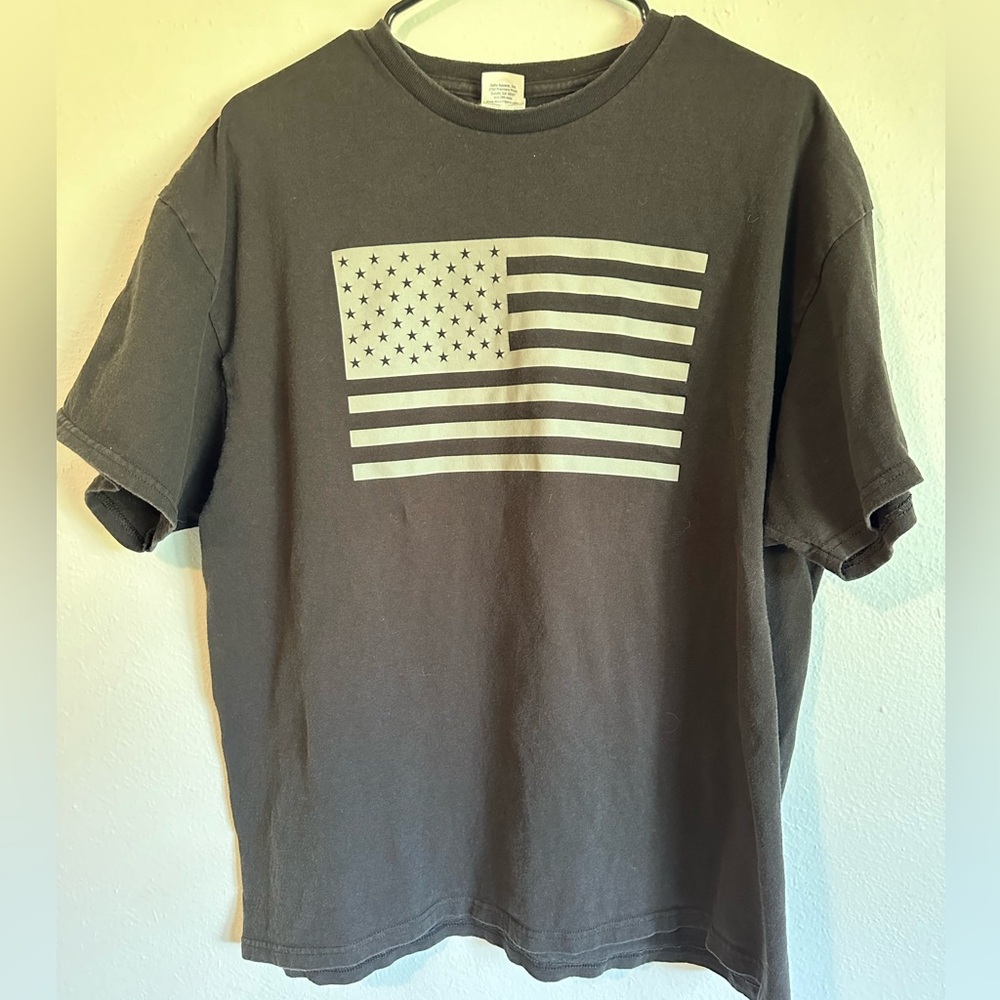 Black American Flag T-Shirt